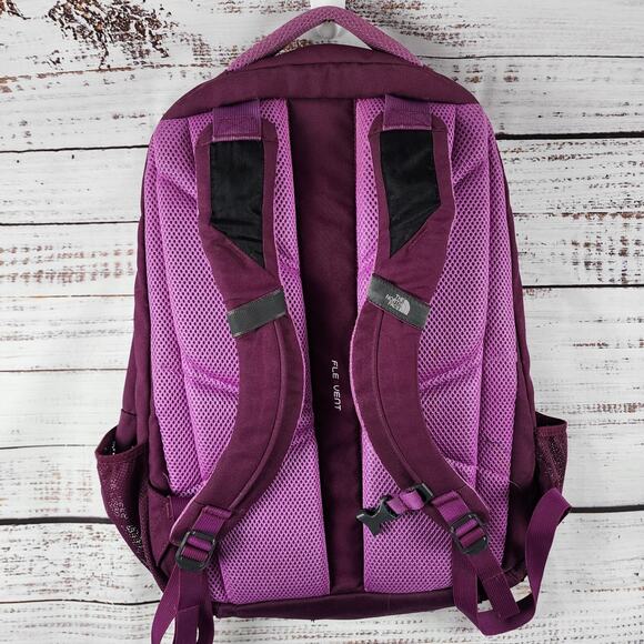The North Face Pivoter Backpack Purple Orange FlexVent 28L CHJ9 Laptop Pack - Picture 2 of 12